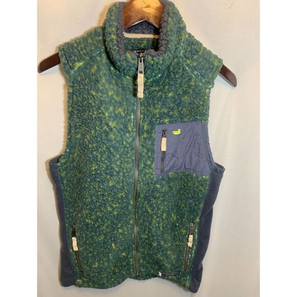 Women's XS Southern Marsh Blue Ridge Sherpa Green Soft Full Zip Vest  Warm Fuzzy